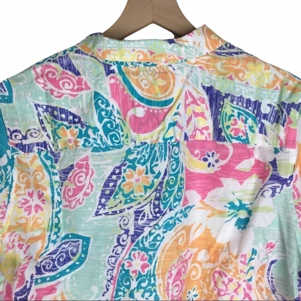 Chico’s Shacket Top Button Front Tie Front No Iro… - image 4